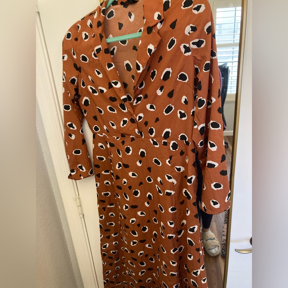 Asos- Wednesdays girl animal print midi